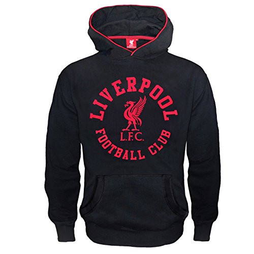 Liverpool FC Official Soccer Gift Boys Graphic Fleece Hoody 6-7 Yrs SB Black