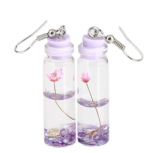 CH01 Funny Bottle Earrings Wishing Bottle Earrings Statement Dangle Drop Water Bottle Pendant Earrings Bohemian Hoop Earring Jewelry Gift for Women Purple CH01 Funny Bottle Earrings Wishing Bottle Earrings Statement Dangle Drop Water Bottle Pendant Earrings Bohemian Hoop Earring Jewelry Gift for Women Purple