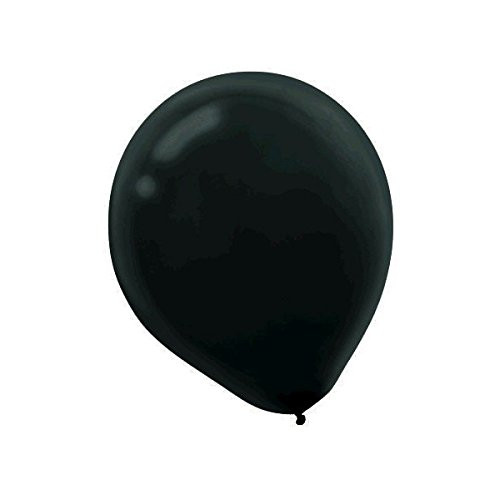 Amscan Bullk Solid Color Latex Balloons, 12", Black