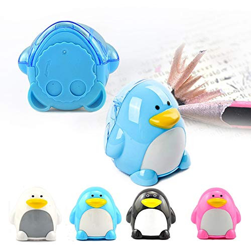 Office School Student Stationery Supplies Gift  and  Creative Penguin Shaped Double Hole Pencil Sharpener Students Stationery Gift