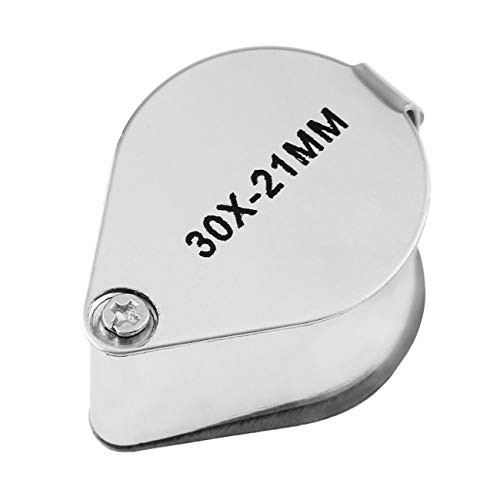 Mini 10X Glass Magnifying Magnifier Jeweler Eye Jewelry Loupe Loop 30 21mm Triplet Jewelers Eye Glass  White