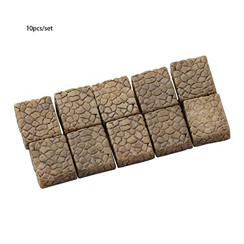 Xinzi Mini Pavement Bonsai Stair Fairy Miniature Garden Ornament Square Resin Craft Micro Landscape Stone Grey Xinzi Mini Pavement Bonsai Stair Fairy Miniature Garden Ornament Square Resin Craft Micro Landscape Stone Grey