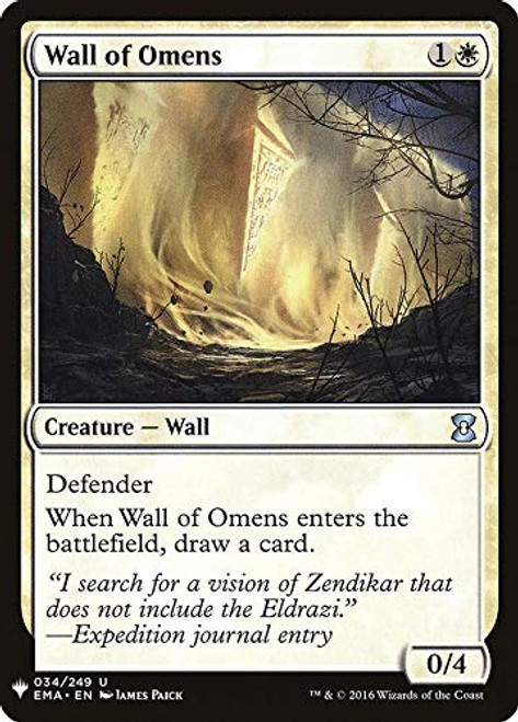 Magic The Gathering - Wall of Omens - Mystery Booster - Eternal Masters Magic The Gathering - Wall of Omens - Mystery Booster - Eternal Masters