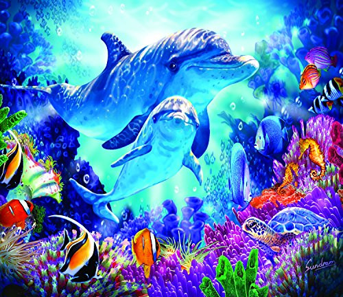 SunsOut Dolphin Family 200 Piece Jigsaw Puzzle