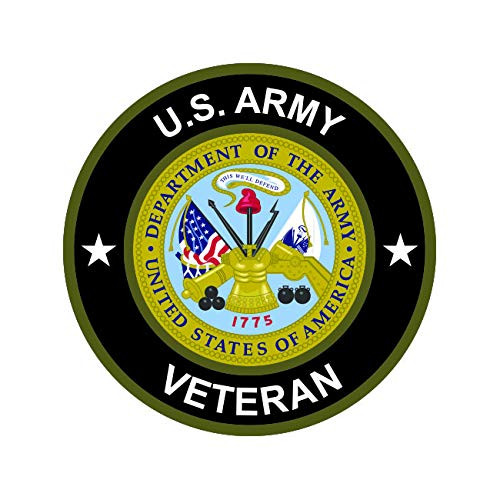 fagraphix U.S. Army Veteran Sticker Decal Self Adhesive us Vet 1.25 inch Wide