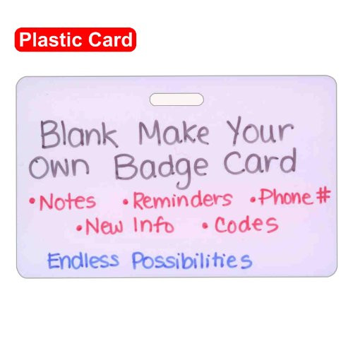 Blank Plastic Horizontal Make Your Own Badge ID Card Pocket Reference Guide