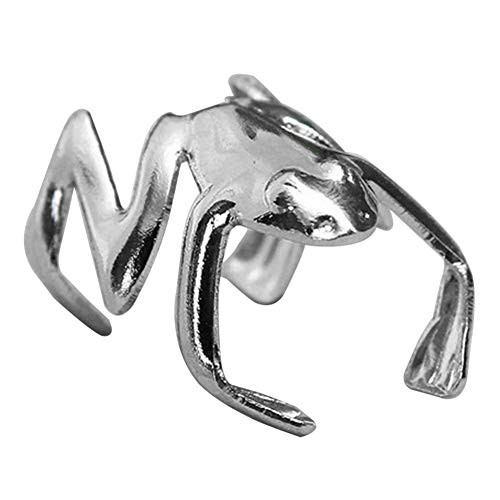 Fenfangxilas Fashion Stud Drop Dangle Earrings Set for Women Girls Fashion Women Frog Ear Cuff Clip No Piercing Earrings Punk Jewelry Birthday Gift - Silver