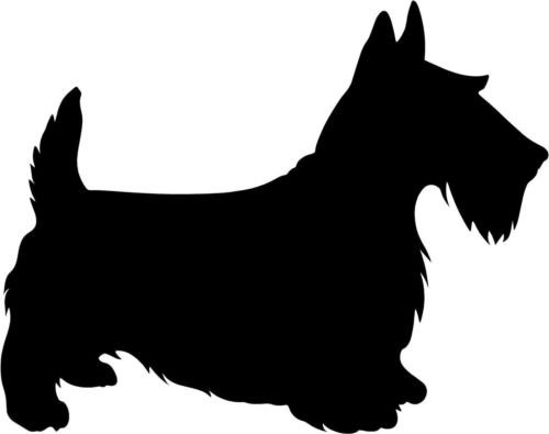 Scottie Dog Vinyl Decal Car Window Wall Laptop Sticker Die Cut Vinyl Decal for Windows Cars Trucks Tool Boxes laptops MacBook - virtually Any Hard Smooth Surface