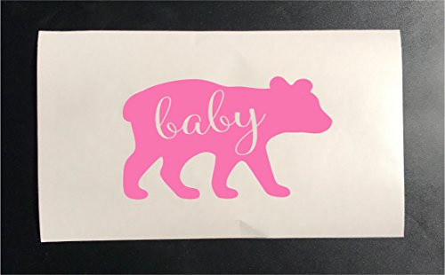 Baby Bear Iron on Heat Transfer Stencils for Shirts Clothes  Pink