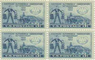 Safety Patrolman Automobiles Set of 4 x 3 Cent US Postage Stamp NEW