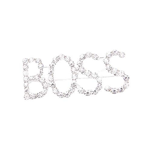 Hair Clips gLoaSublim Fashion Rhinestone Letters Design Alloy Women Hair Side Clip Hairpin Headwear - Boss Design Hair Clips gLoaSublim Fashion Rhinestone Letters Design Alloy Women Hair Side Clip Hairpin Headwear - Boss Design