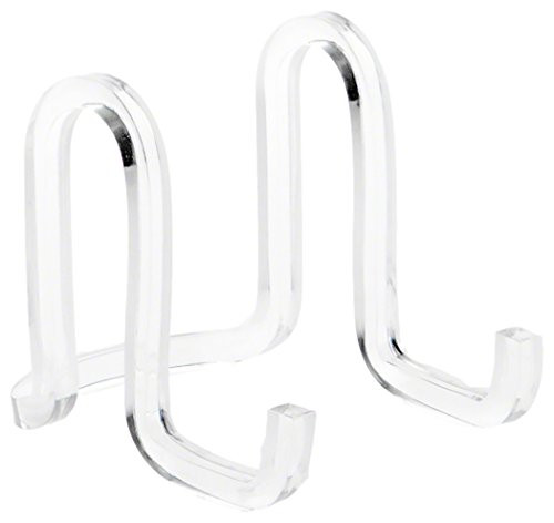 Plymor Brand Clear Acrylic Ribbon-Style Display Easel, 2.875" H x 2.5" W x 3.5" D