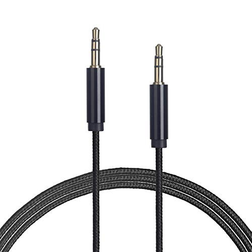 ENUODA Aux Cord 3.5mm Nylon Braided Audio Cable Male to Male Stereo Audio Aux Cable for HeadphonesSmartphonesSpeakerTabletsLaptopsHome Car Stereos and More 3.3FT 1MBlack