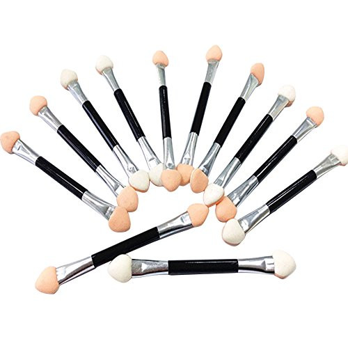 balloonbobo Professional Double Head Eyeshadow Brushes Cosmetic Tool Dual Sides Eyeshadow Sponge Brushes Makeup Applicator 12Pcs Sponge