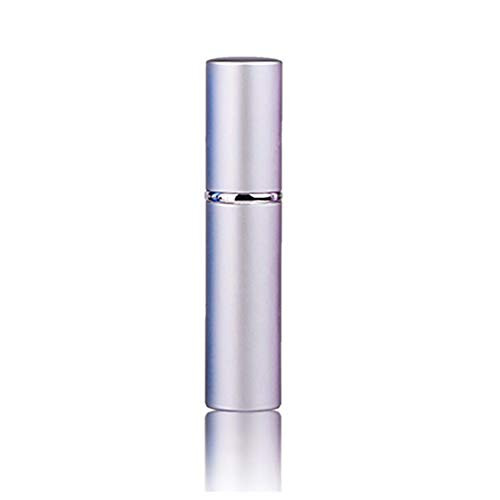 balloonbobo 5ml Portable Mini Refillable Perfume Scent Aftershave Atomizer Empty Spray Bottle for Travel Purse Leakproof Fine Mist Perfume Containers Sliver