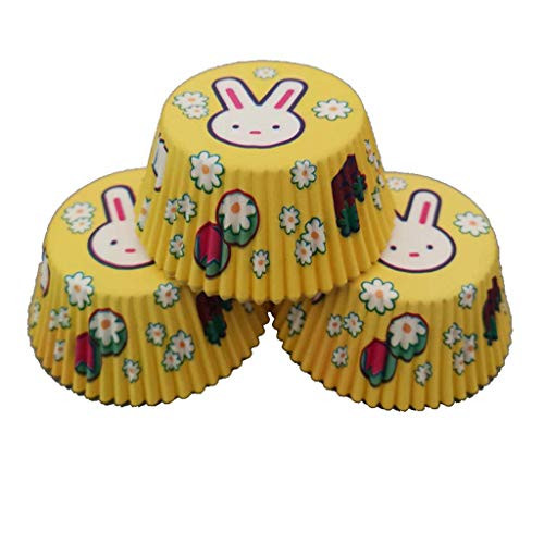Cupcake Liners Tuscom 100 Pieces Holiday Party Rainbow Paper Baking Cups Mini Cake Cup Liners Grease Proof Cupcake Wrappers Perfect Cups for Cake Balls Muffins Cupcakes and Candies  Yellow