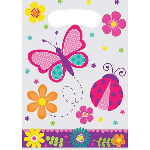 Creative Converting Butterfly Garden Plastic Favor LOOT BAG Multicolor