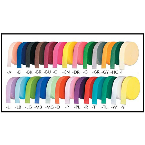 FR Festive Crepe Streamer  golden-yellow  Party Accessory   1 count   1 Pkg