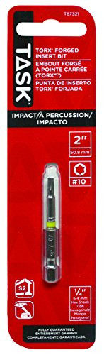 Task Tools T67321 Impact T10 Torx Driver Bit 2-Inch Length