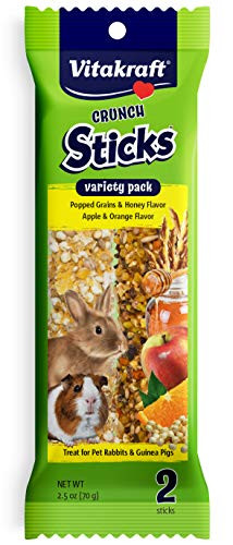 Vitakraft Rabbit Guinea Pig Popped Grains Treat Sticks - Apple And Orange - 2.5Oz