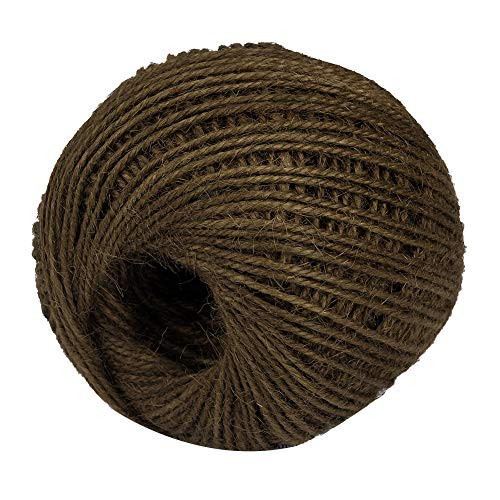 Jute Twine Garden Twine 50m Natural Jute String Jute Rope for Floristry Gifts DIY Arts and Crafts Decoration Bundling Gardening and Recycling Dark Brown
