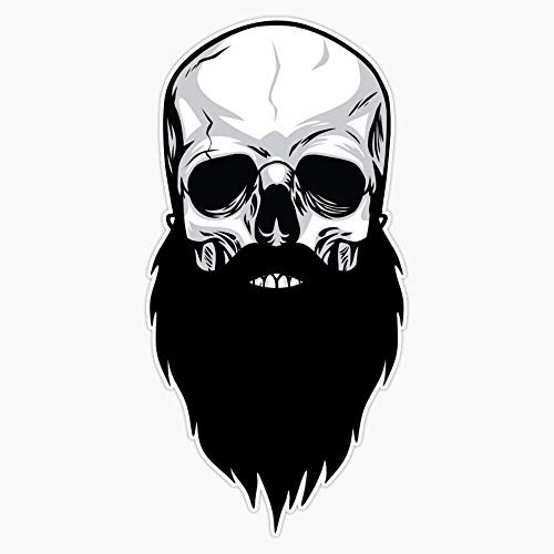 Bearded Skull Vinyl Waterproof Sticker Decal Car Laptop Wall Window Bumper Sticker 5 inch