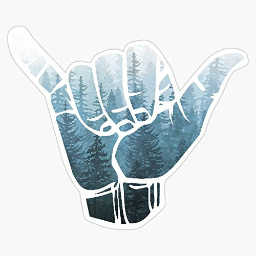 EMC Graphics Misty Forest Hang Loose Vinyl Waterproof Sticker Decal Car Laptop Wall Window Bumper Sticker 5 inch