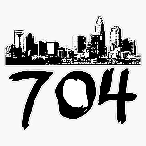 EMC Graphics Charlotte - 704 Black Logo Vinyl Waterproof Sticker Decal Car Laptop Wall Window Bumper Sticker 5 inch EMC Graphics Charlotte - 704 Black Logo Vinyl Waterproof Sticker Decal Car Laptop Wall Window Bumper Sticker 5 inch