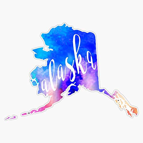 EMC Graphics Alaska - Watercolor Vinyl Waterproof Sticker Decal Car Laptop Wall Window Bumper Sticker 5 inch