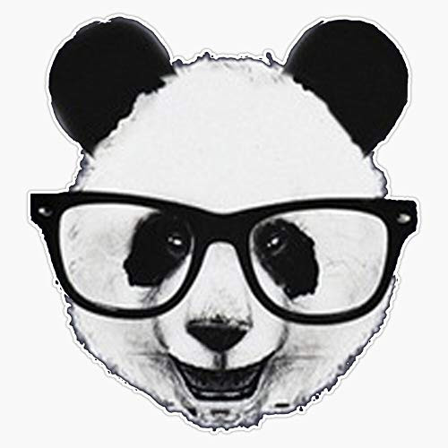 EMC Graphics Hipster Panda Vinyl Waterproof Sticker Decal Car Laptop Wall Window Bumper Sticker 5 inch