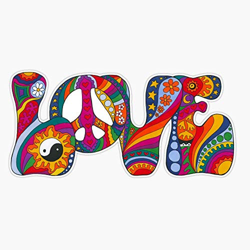 EMC Graphics Psychedelic Love Vinyl Waterproof Sticker Decal Car Laptop Wall Window Bumper Sticker 5 inch EMC Graphics Psychedelic Love Vinyl Waterproof Sticker Decal Car Laptop Wall Window Bumper Sticker 5 inch