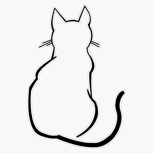 EMC Graphics Cat Vinyl Waterproof Sticker Decal Car Laptop Wall Window Bumper Sticker 5 inch