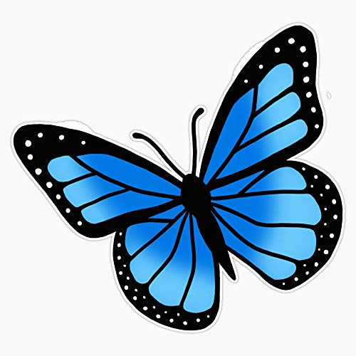EMC Graphics Blue Butterfly Vinyl Waterproof Sticker Decal Car Laptop Wall Window Bumper Sticker 5 inch EMC Graphics Blue Butterfly Vinyl Waterproof Sticker Decal Car Laptop Wall Window Bumper Sticker 5 inch