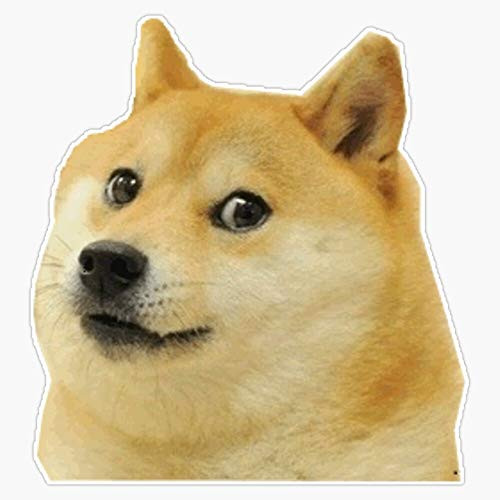 Doge Vinyl Waterproof Sticker Decal Car Laptop Wall Window Bumper Sticker 5 inch