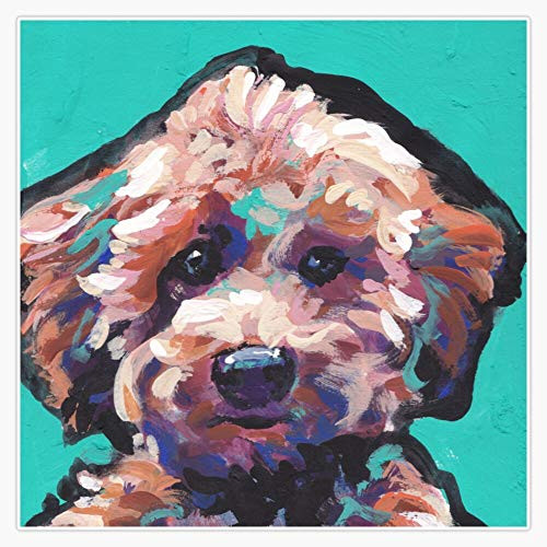 Toy Poodle Dog Bright Colorful Pop Dog Art Sticker Vinyl Waterproof Sticker Decal Car Laptop Wall Window Bumper Sticker 5 inch