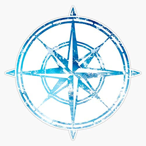 Compass Ocean Waves Design Vinyl Waterproof Sticker Decal Car Laptop Wall Window Bumper Sticker 5 inch Compass Ocean Waves Design Vinyl Waterproof Sticker Decal Car Laptop Wall Window Bumper Sticker 5 inch