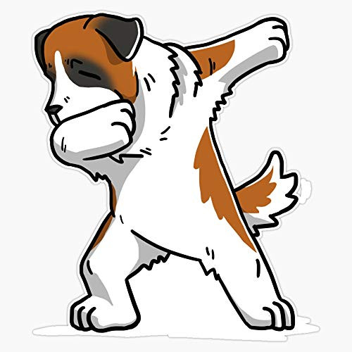 Funny Dabbing Saint Bernard Dog Vinyl Waterproof Sticker Decal Car Laptop Wall Window Bumper Sticker 5 inch Funny Dabbing Saint Bernard Dog Vinyl Waterproof Sticker Decal Car Laptop Wall Window Bumper Sticker 5 inch