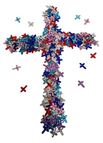 Playscene Craft Jewels with Self Adhesive Back Religious Crosses Theme - 100 Gram Set  Multicolored Crosses