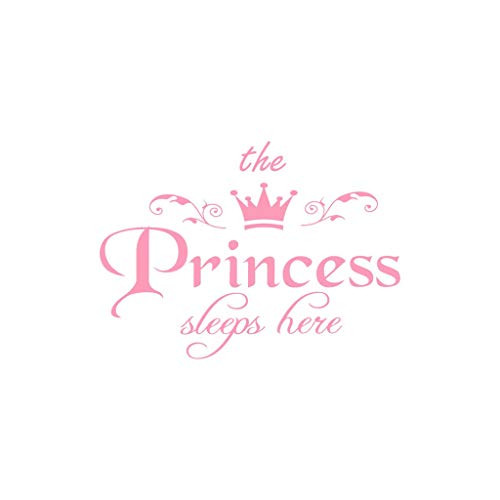 The Princess Sleep Here Wall Stickers Fheaven Crown Decal Vinyl Carving Wall Decal Sticker for Living Room Bedroom