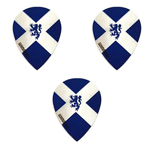 Art Attack Winmau Scotland Flag Lion Scottish 75 Micron Strong Slim Pear Dart Flights  1 Set