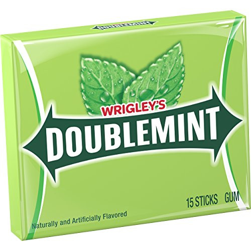 Wrigleys Doublemint Sugarfree Chewing Gum Single Pack  15 Pieces