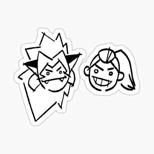 Catra and Adora Drawings on The Wall - she-ra and The Princesses of Power Sticker - Sticker Graphic - Auto Wall Laptop Cell Truck Sticker for Windows Cars Trucks