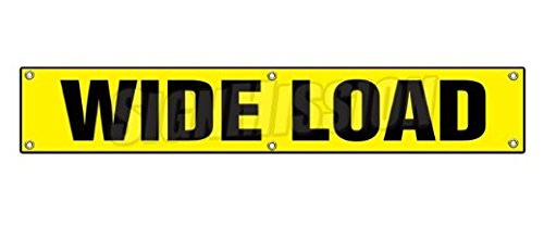 Wide Load Sticker Sign Wide Sized Large Caution Oversize Oversized Loads Truck Trailer Dot Safety Sticker Sign - Sticker Graphic Sign - Will Stick to Any Smooth Surface