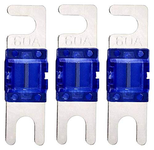 Mini ANL 60 Amp Fuse For Automotive Marine Audio Video System Electronics Fuse 3 Pack  60A