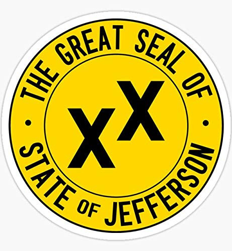 State of Jefferson - Sticker Graphic - Auto Wall Laptop Cell Truck Sticker for Windows Cars Trucks