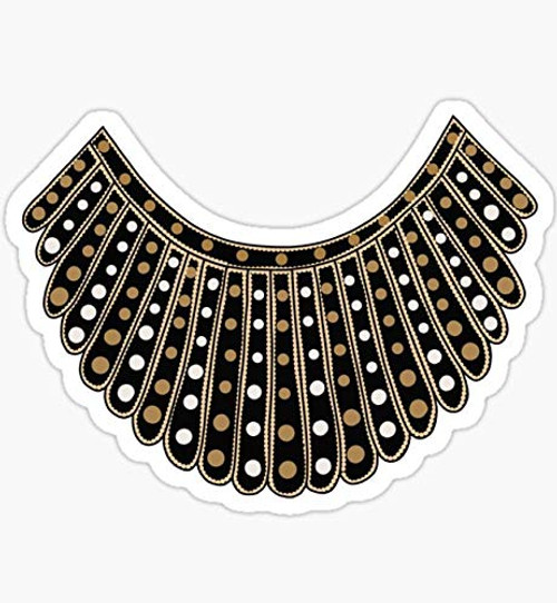 RBG Dissent Collar - Sticker Graphic - Auto Wall Laptop Cell Truck Sticker for Windows Cars Trucks
