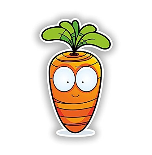 Happy Carrot Vinyl Stickers - Sticker Graphic - Auto Wall Laptop Cell Truck Sticker for Windows Cars Trucks