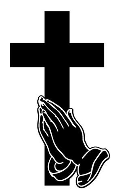 Praying Hands Decal Sticker - Peel and Stick Sticker Graphic - - Auto Wall Laptop Cell Truck Sticker for Windows Cars Trucks