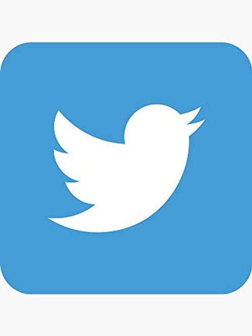 Twitter Logo High Definition Sticker - Sticker Graphic - Auto Wall Laptop Cell Phone Bumper Sticker - 5 inch Sticker
