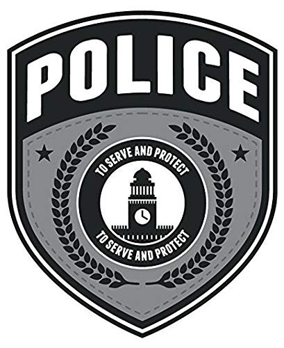 Serve and Protect Police Sign Sticker Decal Design - Sticker Graphic - Auto Wall Laptop Cell Truck Sticker for Windows Cars Trucks